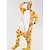 cheap Kigurumi Pajamas-Adults&#039; Kigurumi Pajamas Giraffe Animal Patchwork Onesie Pajamas Pajamas Funny Costume Coral fleece Cosplay For Men and Women Christmas Animal Sleepwear Cartoon