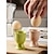 abordables Utensilios para huevos-Huevera de cerámica, soporte para huevos de porcelana para huevos duros y suaves para el desayuno
