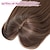 preiswerte Stirn-Pony-18-Zoll-Haaraufsatz, lange, geschichtete Haaraufsätze für Frauen, synthetische Haaraufsätze für Frauen mit schütterem Haar, dunkelgoldbraun mit Highlights, Faserperücken, Damenaufsätze, Haarteile für