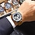 baratos Relógios Quartz-Poedagar relógio masculino de luxo, alta qualidade, à prova d&#039;água, cronógrafo luminoso, relógio de pulso masculino de couro, relógios de quartzo, relógio casual