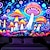 billiga Blacklight tapestries-blacklight gobeläng uv-reaktiv glöd i mörkret svamp trippy dimmig natur landskap hängande gobeläng väggkonst väggmålning för vardagsrum sovrum