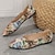 cheap Women&#039;s Flats-Women&#039;s Flats Boho Bohemia Beach Ballerina Soft Shoes Outdoor Home Office Floral Flat Heel Pointed Toe Elegant Vacation Vintage PU Cloth Loafer Colorful