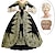 Недорогие Рококо-комплект с бальным платьем в стиле рококо, парик в стиле барокко, 2 * шапочки для парика, комплект из 4 предметов, ретро, винтажное, викторианское, ренессансное, принцесса, колониальное платье для