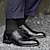 abordables Zapatos Oxford de hombre-Hombre Oxfords Zapatos formales Zapatos De Vestir Zapatos de Paseo Casual Diario Cuero Cómodo Botines / Hasta el Tobillo Mocasín Negro Marrón Primavera Otoño