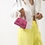 preiswerte Handtaschen und Tragetaschen-Damen Handtasche PU-Leder Täglich Festtage Kette Leichtgewichtig Geometrisch Schwarz Weiß Rosa