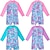 voordelige Zwemkleding-zwemkleding voor kinderen meisjes prestatie zeemeermin actieve badpakken met ronde hals 7-13 jaar zomer roze blauw paars