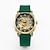 お買い得  機械式腕時計-男性 機械式時計 贅沢 大きめ文字盤 ファッション ビジネス スケルトン 自動巻き 光る 防水 シリコーン 腕時計