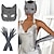 voordelige Historische &amp; vintage kostuums-Sexy Punk &amp; Gothic Metallic Masker Lange handschoenen Kat Dames Carnaval Feest / Avond Club Handschoenen