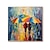 お買い得  人物画-雨の日現代手描き雨の風景油絵美しい雨の絵画現代アート抽象厚いナイフアート家庭用壁の装飾フレームなし