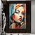 זול ציורי אנשים-ציור שמן דיוקן אישה אמנות דיוקן מצוירת ביד ציורי דיוקן אישה דיוקן בעבודת יד דיוקן קיר אמנות אישה ציור פנים לעיצוב קיר הבית