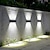olcso Kültéri falilámpák-2db napelemes lámpa kerti fali lámpa kültéri ip65 vízálló fel és le fényszabályozás házhoz kerti veranda villa udvar kerítése táj dekoráció világítás