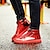 ieftine Adidași Bărbați-Bărbați Adidași Pantofi înalți Pantofi metalici Sportiv Casual În aer liber Zilnic Piele Originală Comfortabil Anti-Alunecare Cizme / Cizme la Gleznă Dantelat Negru Argintiu Rosu Toamnă Iarnă