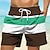billige Surfeshorts-stripe men&#039;s resort 3d-trykte brettshorts badebukser elastisk midje snøring med mesh-fôr aloha hawaiiansk stil feriestrand s til 3xl