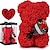voordelige Huisdecoratie-teddydag roos eeuwige bloem Valentijnsdag verjaardagscadeau aan vriendin roos beer met bloem cadeau bloem