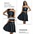 cheap Historical &amp; Vintage Costumes-Retro Vintage 1980s Shiny Metallic Skirt Outfits Tube Top Disco Women&#039;s Sequins Carnival Performance Club Skirts