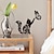abordables Pegatinas de pared decorativas-Calcomanía de pared de dibujos animados, pegatinas de pared de mariposa de gato, pegatinas de pared de PVC extraíbles para el fondo de la sala de estar del dormitorio, decoración del hogar