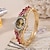 levne Quartz hodinky-5ks/set dámské hodinky luxusní kamínkové quartz hodinky vintage star analogové náramkové hodinky &amp; sada šperků, dárek pro maminku