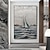 levne Krajinomalby-mintura ručně vyráběné abstraktní loď krajina olejomalby na plátně nástěnné umělecké dekorace moderní obraz pro domácí dekoraci válcovaný bezrámový nenatažený obraz