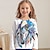 tanie dziewczęce koszulki 3d-Dla dziewczynek 3D Konik T-shirt Koszula Długi rękaw Druk 3D Wiosna Jesień Aktywny Moda Śłodkie Poliester Dzieci 3-12 lat Półgolf Na zewnątrz Codzienny Regularny