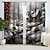 Недорогие Шторы и портьеры-2 шт., пейзажная живопись, серия штор, 3d тканевые шторы с цифровой печатью, оконные ширмы