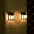 abordables Appliques d&#039;extérieur-Applique murale extérieure solaire lumière de clôture solaire lampe solaire extérieure ip65 étanche lumière de jardin patio mur cour passerelle décor de noël lumière de paysage 2/4 pièces