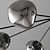 billige Sputnikdesign-led pendel i moderne stil 3/5/8-lys taklamper - moderne matt svart semi-innfelt taklampe med glassskjerm