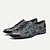 رخيصةأون أحذية أوكسفورد للرجال-حذاء رجالي رسمي أسود مطرز من جلد الغنم جلد العجل مقاوم للانزلاق برباط