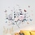 זול מדבקות קיר-מדבקת קיר פרחים קלאסיים אדמוניות פרפרים טפט סלון וחדר שינה