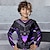 ieftine tricouri 3d pentru băieți-Băieți 3D Geometric Tricou Cămașă Manșon Lung Tipărire 3D Primăvară Toamnă Sport Modă Șic Stradă Poliester Copii 3-12 ani Stil Nautic În aer liber Casual Zilnic Fit regulat