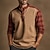 economico Geometrico-Per uomo Pop art A quadri Color Block Camicia Henley Manica lunga Stampa 3D Di tendenza Giornaliero Informale Informale Per eventi Per uscire Primavera &amp; Autunno Blu Marrone Verde Henley Maglietta