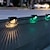 お買い得  屋外用ウォールライト-4 個ソーラー屋外デッキライト防水中庭ガーデン風光明媚なヴィラパークライトバルコニー階段壁と手すりソーラーナイトライトで装飾