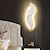 olcso Beltéri falilámpák-Led fali lámpa modern szabályozható fali lámpa fehér elegáns toll dizájn 3000k-6000k led fali lámpa hálószoba nappali folyosóba