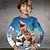 tanie chłopięce koszulki 3D-Dla chłopców 3D Dinozaur T-shirt Koszula Długi rękaw Druk 3D Wiosna Jesień Sport Moda Moda miejska Poliester Dzieci 3-12 lat Półgolf Na zewnątrz Codzienny Regularny
