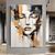 billige Portrætter-100 % stor håndmalet vægkunst figur abstrakt tekstureret maleri kvinde maling orange tekstur maleri kvinde abstrakt maleri tekstureret væg kunst boligindretning klar til at hænge eller lærred