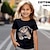 billige piges 3d t-shirts-Pige 3D Kat T-shirt Skjorter Kortærmet 3D-udskrivning Sommer Aktiv Mode Sød Stil 100 % bomuld Børn 3-12 år Rund hals udendørs Afslappet Daglig Regulær