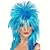 abordables Perruques de déguisement-Perruque de fête de fan de sport punk rock anime/cosplay des années 1980 (bleu)