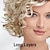 Недорогие старший парик-дерзкий парик боб с мягкими спиралями и завидным объемом / многоцветные оттенки блонда серебристо-коричневого и красного цветов