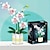billige Byggeleker-kvinnedag gaver 1 stk orkide bonsai byggekloss sett lage kunstige plante blomster og plante serier for familier eller kontor kreative valentinsdag gaver morsdag gaver til mamma
