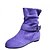 voordelige Enkel laarzen-Dames Laarzen Slouchy laarzen Grote maten Buiten Dagelijks Effen Booties enkellaarzen Winter Gesp Veters Blokhak Ronde Teen Casual minimalisme Synthetisch Rits Zwart Paars Bruin