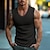 cheap Tank Tops-Men&#039;s Tank Top Undershirt Sleeveless Shirt Ribbed Knit tee Wife beater Shirt Plain Pit Strip V Neck Outdoor Going out Sleeveless Clothing Apparel Fashion Designer Muscle