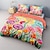 billiga exklusiv design-blommig täcke konst mönster påslakan set täcke set mjuk 3-delad lyxiga sängkläder i bomull heminredning present kung drottning full storlek