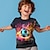billiga pojkes 3d t-shirts-Pojkar 3D Fotboll T-shirt Skjorta Kortärmad 3D-tryck Sommar Aktiv Sport Mode Polyester Barn 3-12 år Rund hals Utomhus Ledigt Dagligen Normal
