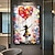 cheap People Paintings-Girl with heart balloon Canvas Art Hand-painted Colorful Figures Painting Banksy Style Graffiti Canvas Wall Art Canvas for Home Wall Decor  No Frame