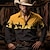 cheap Men&#039;s Western Shirts-Cactus Cowboy Vintage western style Men&#039;s Shirt Western Shirt Outdoor Street Casual Daily Fall &amp; Winter Turndown Long Sleeve Yellow Green khaki S M L Shirt