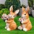 cheap Outdoor Lighting-Solar Ornament Rabbit Flowers Garden Light, Cute Cat Garden Light for Gardening Decoration Funny Entrance Light, Solar Garden Statue Rabbit Figurine Garden