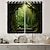 abordables Rideaux-2 panneaux paysage forêt rideau rideaux occultant pour salon chambre cuisine traitements de fenêtre isolation thermique pièce assombrissement