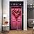 Недорогие Дверные чехлы-День святого Валентина розовые дверные покрытия фреска декор дверной гобелен дверной занавес украшение фон дверной баннер съемный для входной двери в помещении и на открытом воздухе украшение для