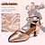 billige Ballroom-sko og moderne dansesko-Dame Ballett Moderne sko Ytelse Trening Høye hæler Utsvingende hæl Spisstå Spenne Voksne Mørkebrun Svart Rosa