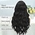 Недорогие Парик из искусственных волос без шапочки-основы-черный парик с челкой для женщин, длинные волнистые парики, вьющийся синтетический парик, натуральные волосы, термостойкие парики для ежедневного использования на вечеринках