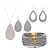 cheap Wearable Accessories-Jewelry set Leather Gold Powder Alloy Necklace Earrings Necklace Bracelet Combination Set